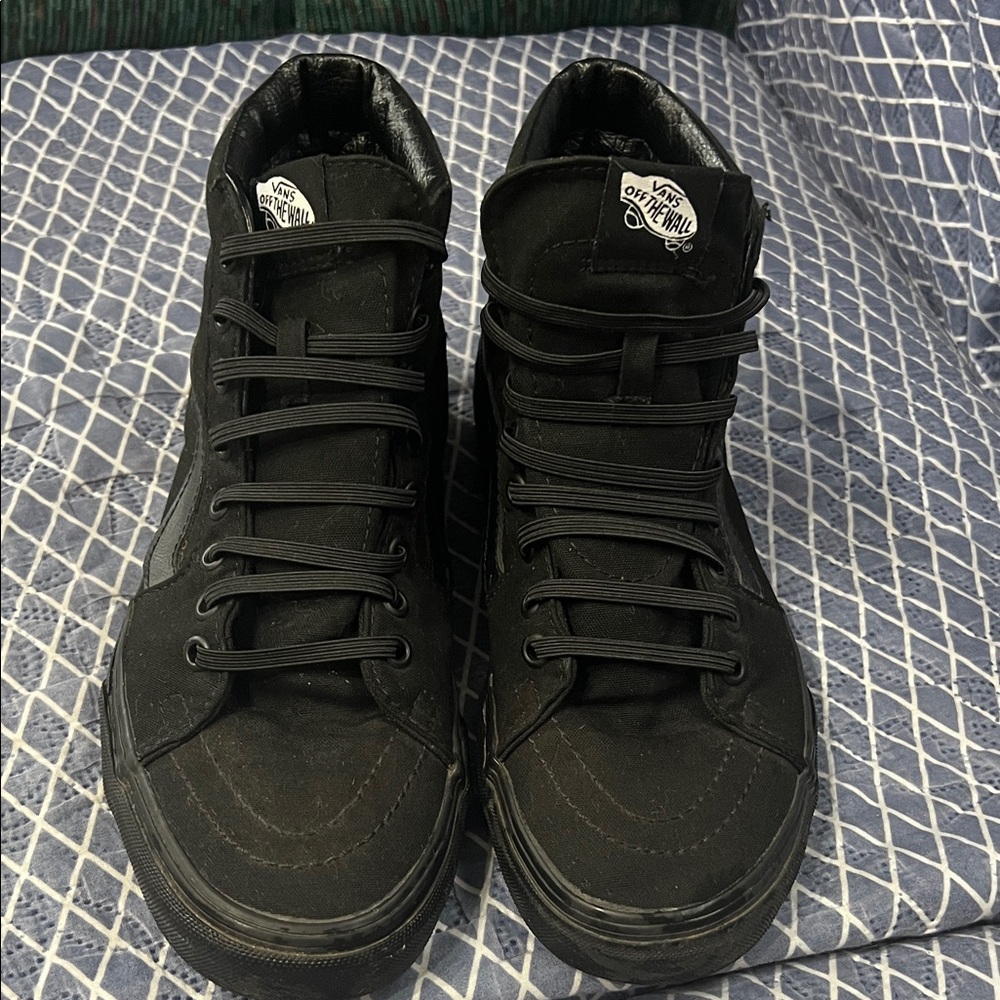 Vans Unisex All-Black High-Top Sneakers
